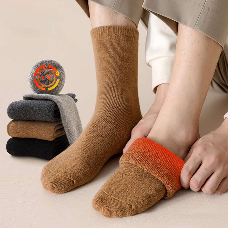 Thermal Sock Winter - 2 Pairs Winter Warm Socks Men's