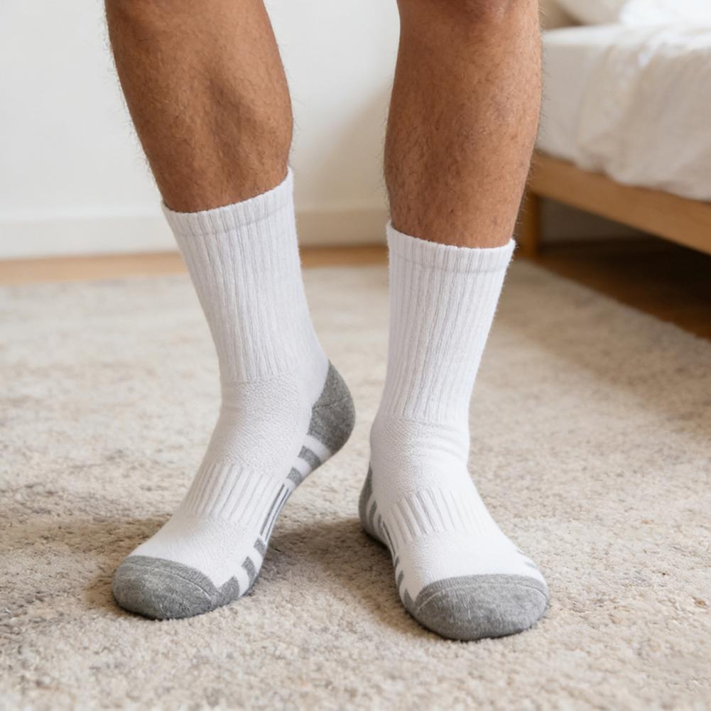 Athletic Sock Cushion - Breathable Polyester Socks Cushioned Workout Socks