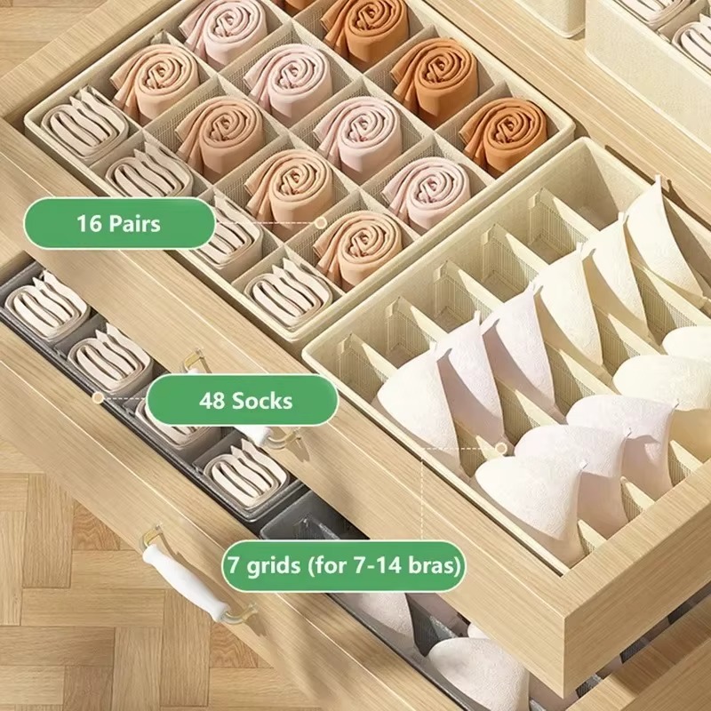 1-2Pcs Non-woven Fabric Underw - Sock Organizer Tray 评论和价格