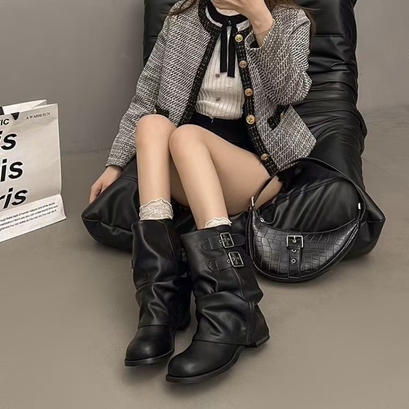 Women Black Slouchy Mid Calf B - Boot Sock Slouchy 评论和价格