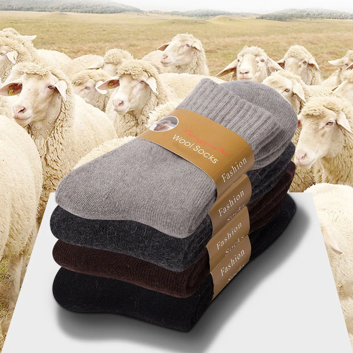 2 Pairs Winter Warm Socks Men' - Thermal Sock Winter 评论和价格