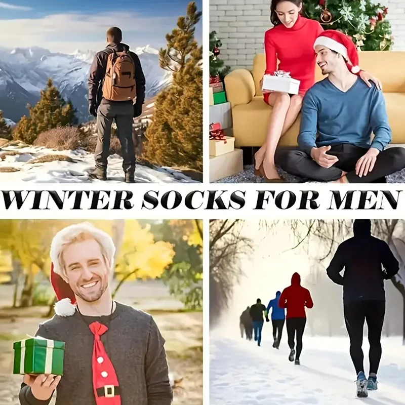 2 Pairs Winter Warm Socks Men' - Thermal Sock Winter 评论和价格