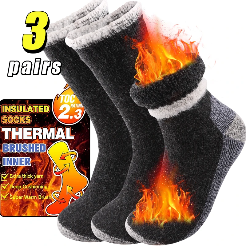 3Pairs High-Quality Thicken Wi - Thermal Sock Winter 评论和价格