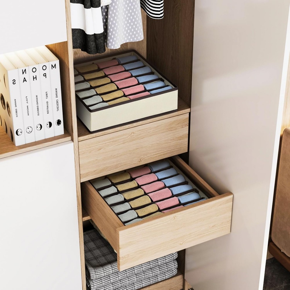 24 Grid Drawer Organizer Tray, - Sock Organizer Tray 评论和价格
