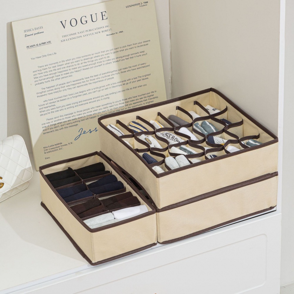24 Grid Drawer Organizer Tray, - Sock Organizer Tray 评论和价格