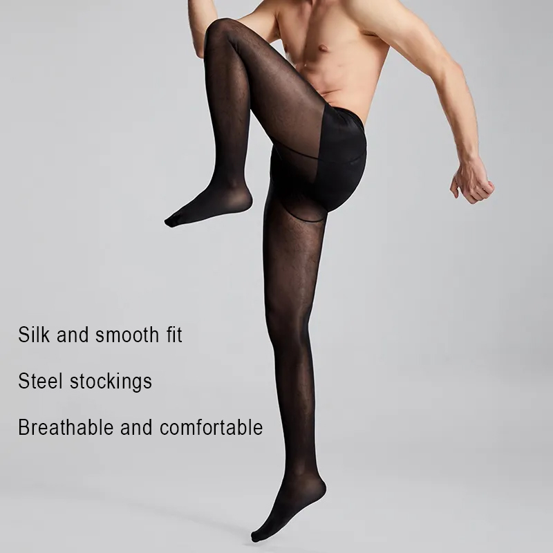 Plus Size Men Sexy Sheer Black - Tights Pantyhose Sheer 评论和价格