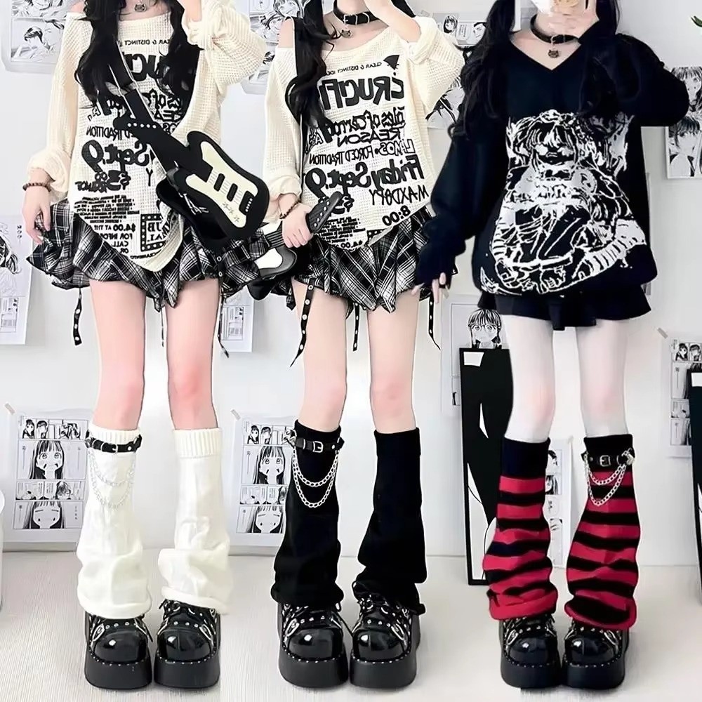 Gothic Harajuku Knit Leg Warme - Boot Sock Slouchy 评论和价格