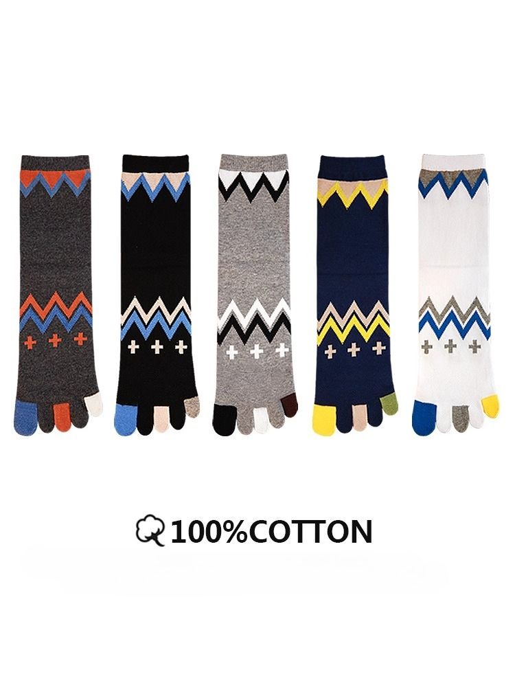 5 Pairs Four-season Pure Cotto - Toe Sock Split 评论和价格