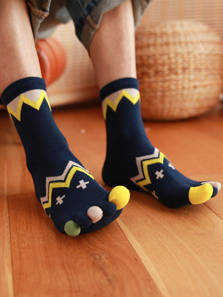 5 Pairs Four-season Pure Cotto - Toe Sock Split 评论和价格