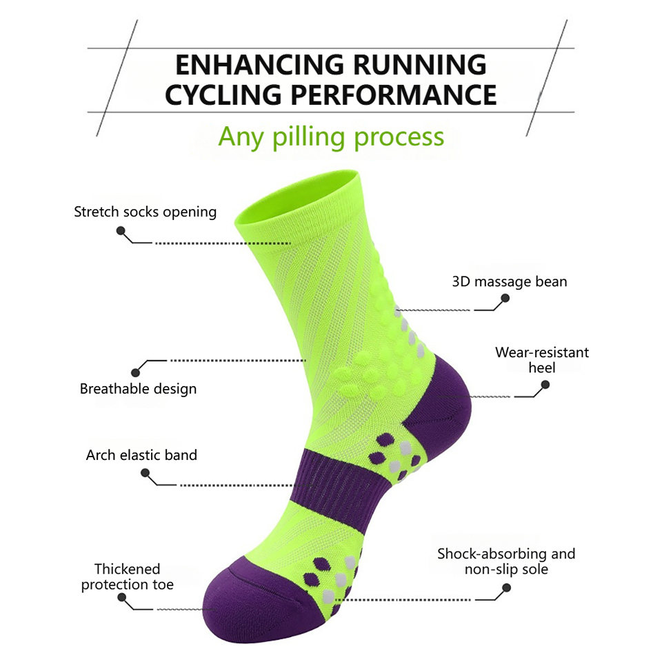 1 Pair Cycling Sports Sock for - Athletic Sock Cushion 评论和价格