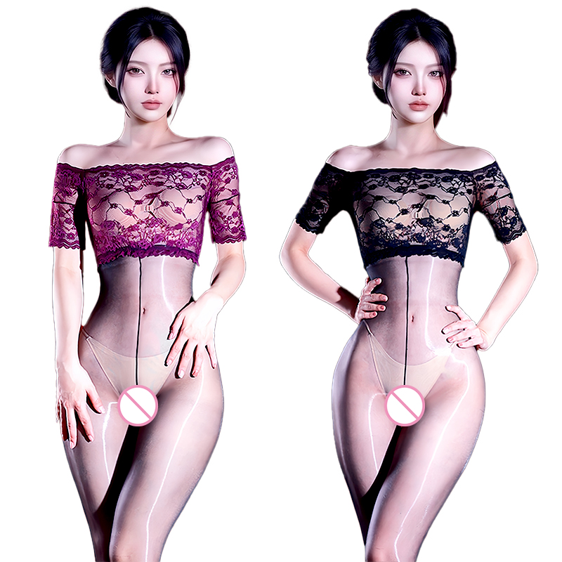 Sexy Oil Shiny Mesh Lace Bodys - Tights Pantyhose Sheer 评论和价格